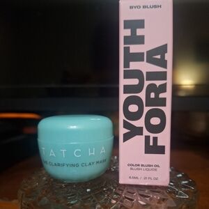Tatcha Clarifying Clay Mask and Youthforia Blush Oil Set